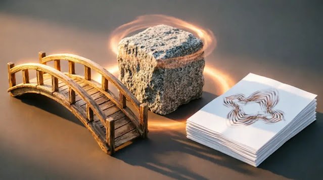 Perpetual-glow stone, self-sustaining bridge, rhythmic wave page patterns(AI-generated illustration)