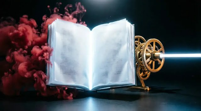 Solid text barrier book, steady clockwork, straightening path(AI-generated illustration)