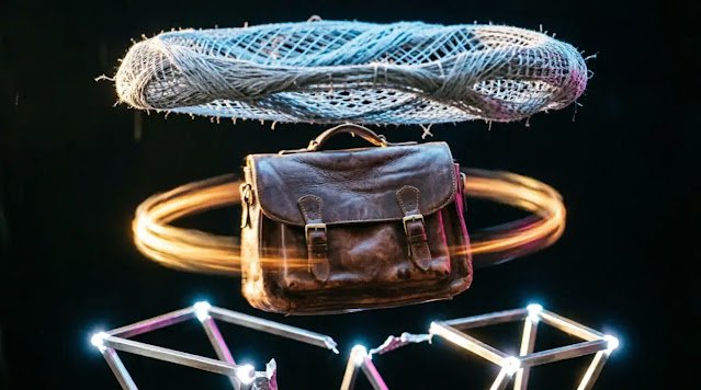 Perpetual-glow satchel, rhythmic wave net, space-returning edge light(AI-generated illustration)