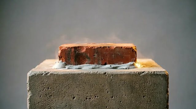 Solid base with integrated brick, vanished rubble(AI-generated illustration)
