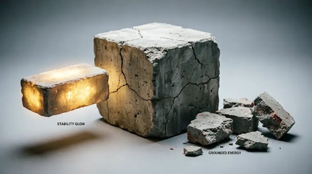 Weight-holding base, glowing brick, grounded rubble(AI-generated illustration)
