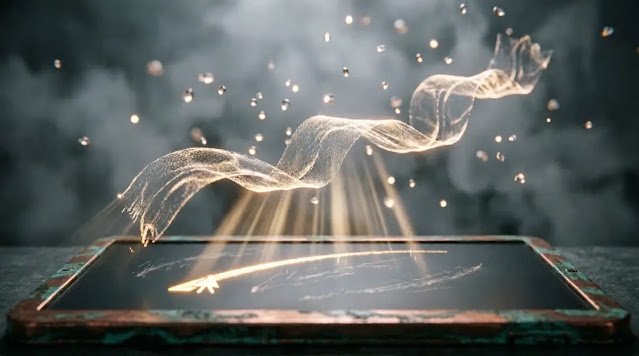 Confident cursor, momentum workflow thread, familiar app surface, upward-floating particles(AI-generated illustration)