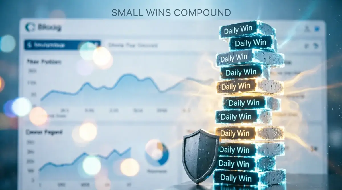 Daily Routine Scheduler Block stacking wins with Deep Work Focus Shield stable on Generic Blog Analytics background(AI-generated illustration)